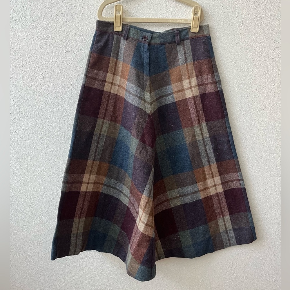Plaid A-Line Skirt - Multicolor